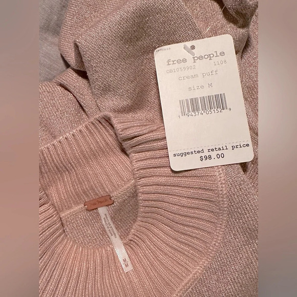 NWT Free People Starry Night Metallic Sweater Medium - Picture 6 of 9